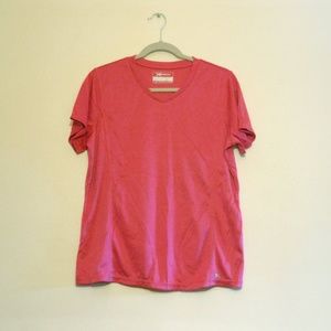 Xersion Quick-Dri v-neck workout shirt bright pink